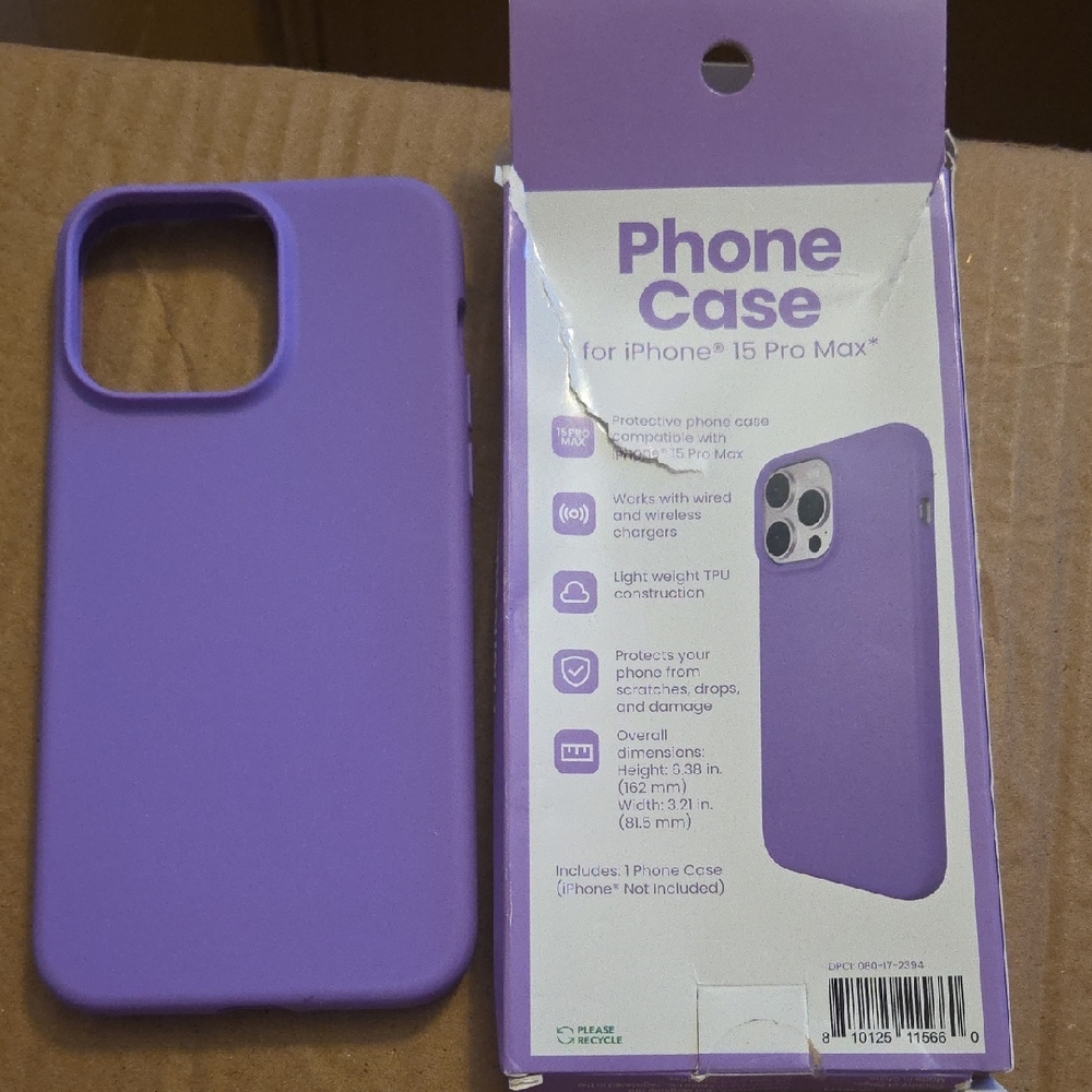 Purple Phone Case for iPhone 15 Pro Max